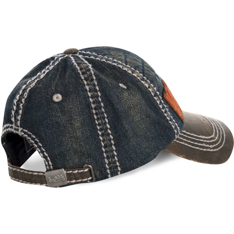 petten-gebogen-blauw-verstelbaar-efecto-vaquero-donald01-van-von-dutch