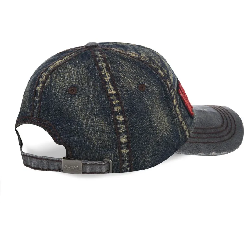 petten-gebogen-blauw-verstelbaar-efecto-vaquero-donald03-van-von-dutch
