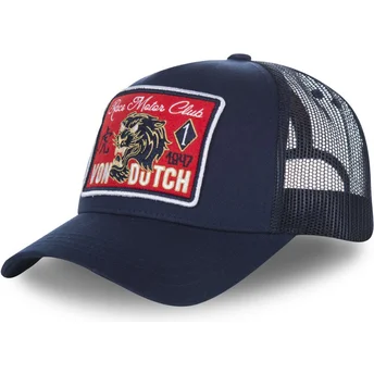 Petten gebogen marineblauw snapback FAMOUS2 van Von Dutch