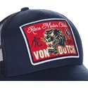 petten-gebogen-marineblauw-snapback-famous2-van-von-dutch