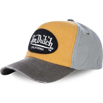 Petten gebogen geel verstelbaar JACKGOG van Von Dutch