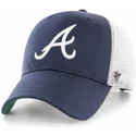 petten-gebogen-marineblauw-snapback-van-atlanta-braves-mlb-van-47-brand