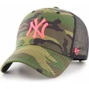 petten-gebogen-camouflage-snapback-rosa-van-new-york-yankees-mlb-van-47-brand