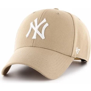 Petten gebogen beige verstelbaar van New York Yankees MLB van 47 Brand