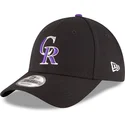 petten-gebogen-zwart-verstelbaar-9forty-the-league-van-colorado-rockies-mlb-van-new-era