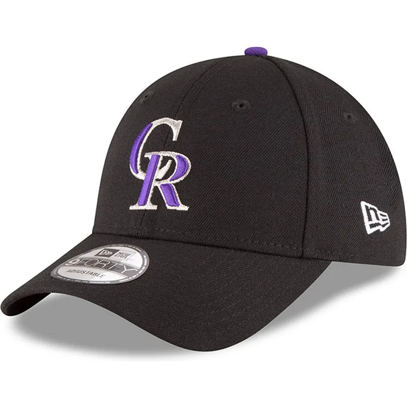 petten-gebogen-zwart-verstelbaar-9forty-the-league-van-colorado-rockies-mlb-van-new-era
