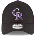 petten-gebogen-zwart-verstelbaar-9forty-the-league-van-colorado-rockies-mlb-van-new-era