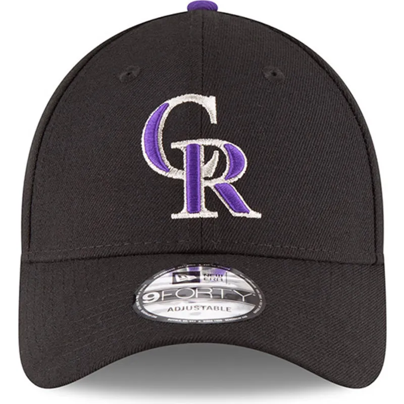 petten-gebogen-zwart-verstelbaar-9forty-the-league-van-colorado-rockies-mlb-van-new-era