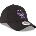 petten-gebogen-zwart-verstelbaar-9forty-the-league-van-colorado-rockies-mlb-van-new-era