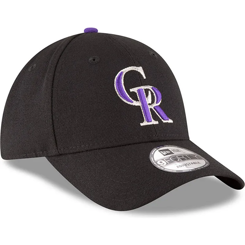 petten-gebogen-zwart-verstelbaar-9forty-the-league-van-colorado-rockies-mlb-van-new-era
