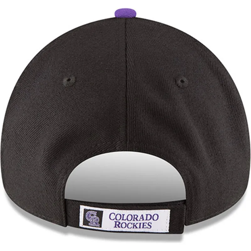 petten-gebogen-zwart-verstelbaar-9forty-the-league-van-colorado-rockies-mlb-van-new-era