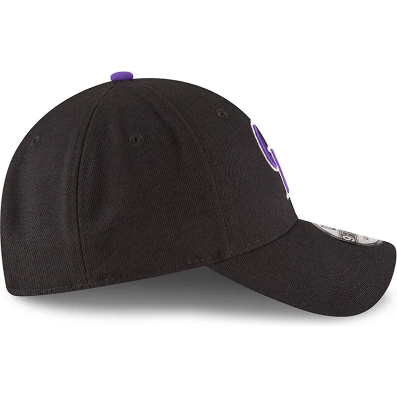 petten-gebogen-zwart-verstelbaar-9forty-the-league-van-colorado-rockies-mlb-van-new-era
