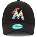 petten-gebogen-zwart-verstelbaar-9forty-the-league-van-miami-marlins-mlb-van-new-era