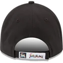 petten-gebogen-zwart-verstelbaar-9forty-the-league-van-miami-marlins-mlb-van-new-era
