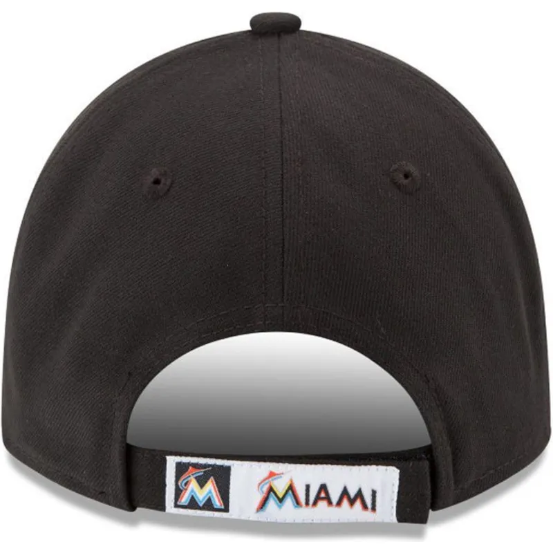 petten-gebogen-zwart-verstelbaar-9forty-the-league-van-miami-marlins-mlb-van-new-era