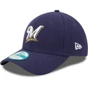 petten-gebogen-marineblauw-verstelbaar-9forty-the-league-van-milwaukee-brewers-mlb-van-new-era