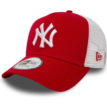 Petten gebogen rood snapback Clean A Frame 2 van New York...