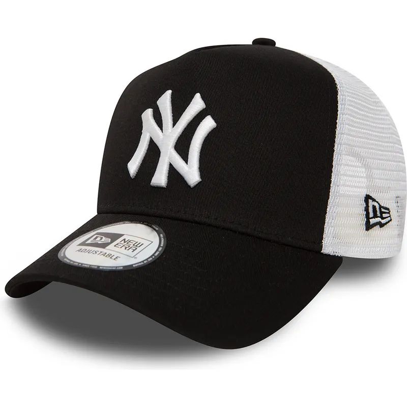 petten-gebogen-zwart-snapback-clean-a-frame-2-van-new-york-yankees-mlb-van-new-era