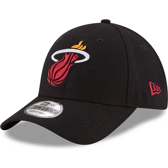 Petten gebogen zwart verstelbaar 9FORTY The League van Miami Heat NBA van New Era