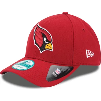 Petten gebogen rood verstelbaar 9FORTY The League van Arizona Cardinals NFL van New Era