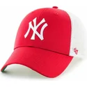 petten-gebogen-rood-snapback-voor-kinderen-van-new-york-yankees-mlb-van-47-brand