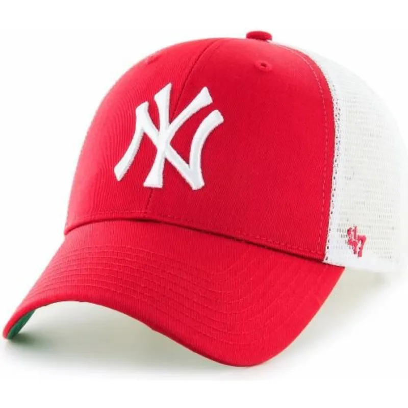 petten-gebogen-rood-snapback-voor-kinderen-van-new-york-yankees-mlb-van-47-brand