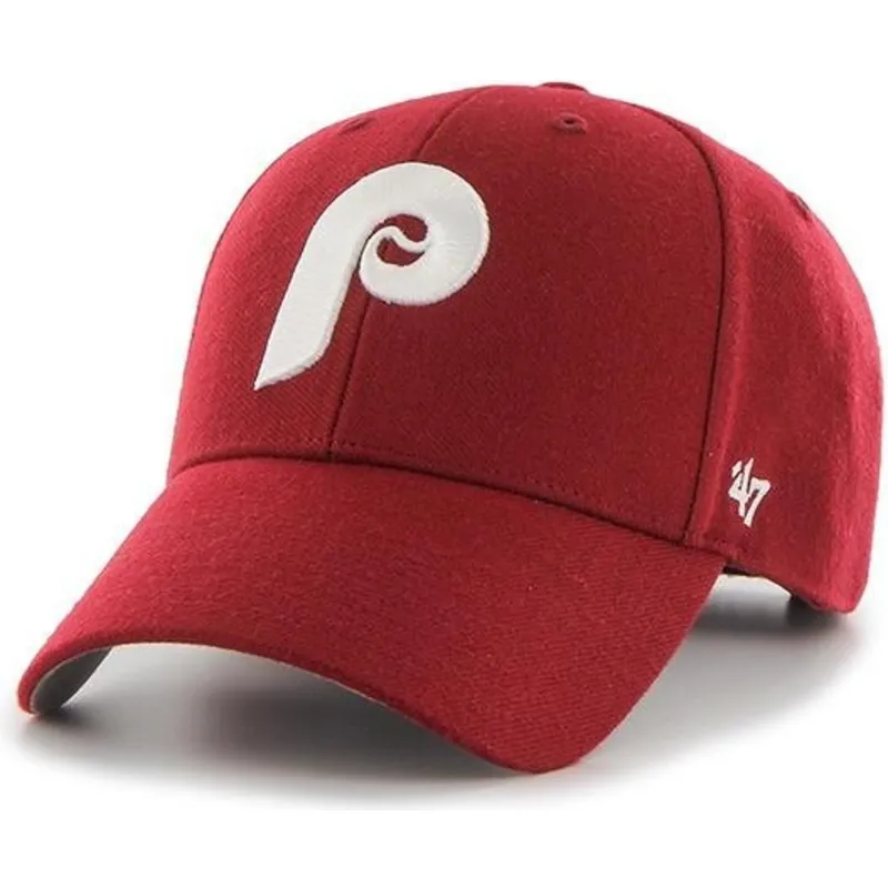 petten-gebogen-rood-verstelbaar-clasico-van-philadelphia-phillies-mlb-van-47-brand