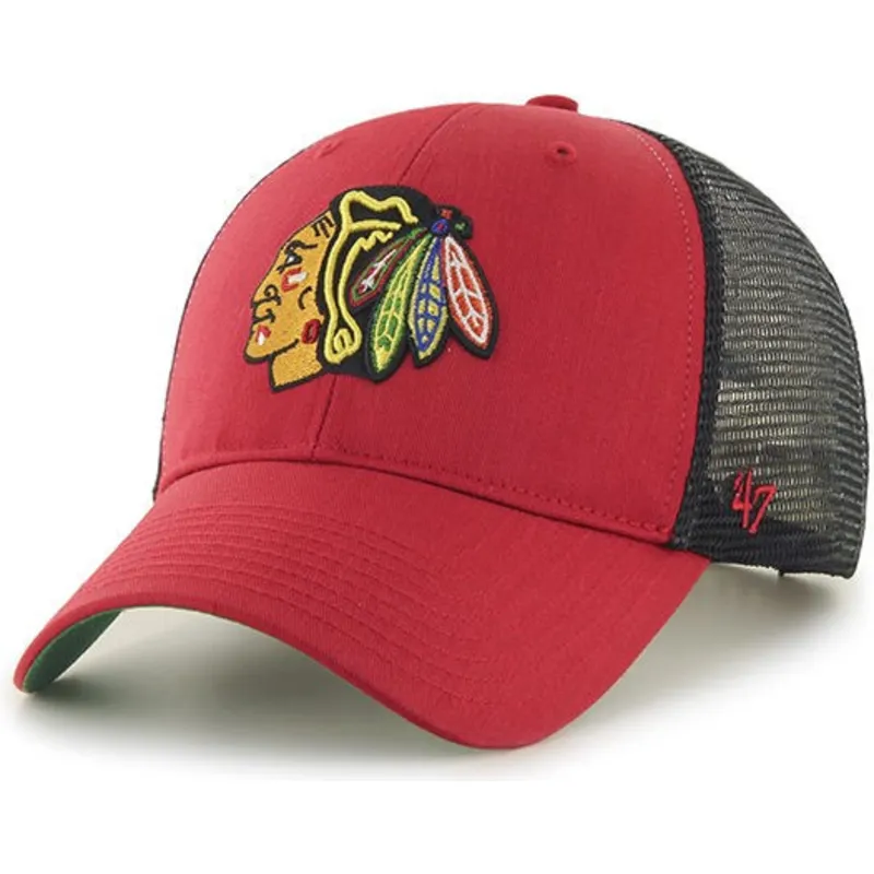 petten-gebogen-rood-snapback-van-chicago-blackhawks-nhl-van-47-brand