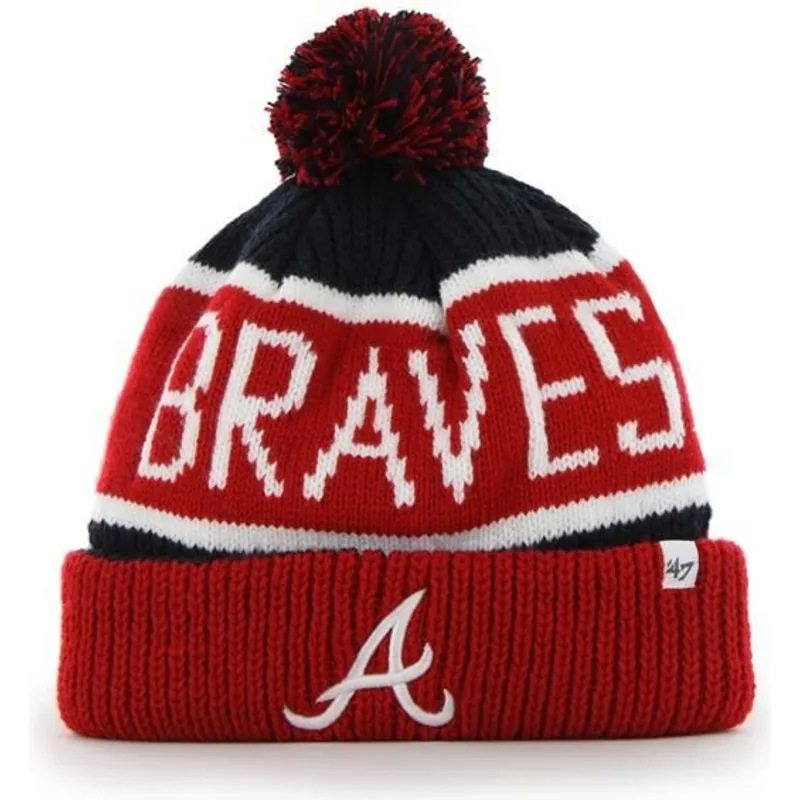 mutsen-pompon-rood-van-atlanta-braves-mlb-van-47-brand