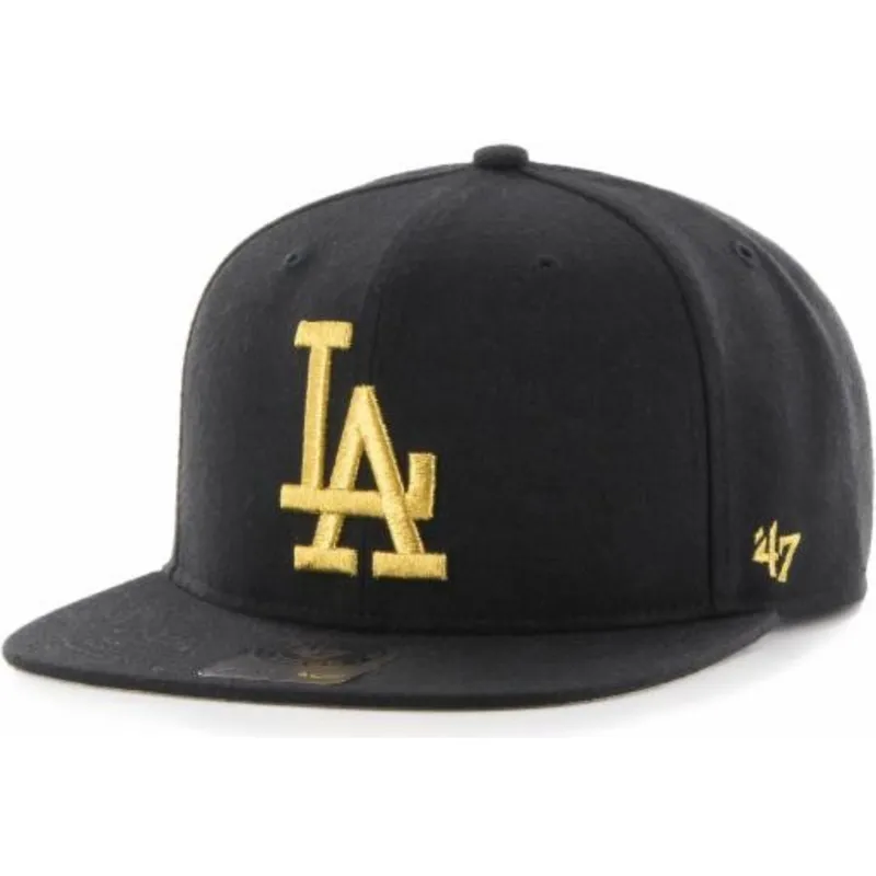 petten-plat-zwart-snapback-oro-van-los-angeles-dodgers-mlb-van-47-brand