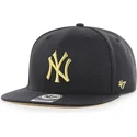 petten-plat-zwart-snapback-oro-van-new-york-yankees-mlb-van-47-brand