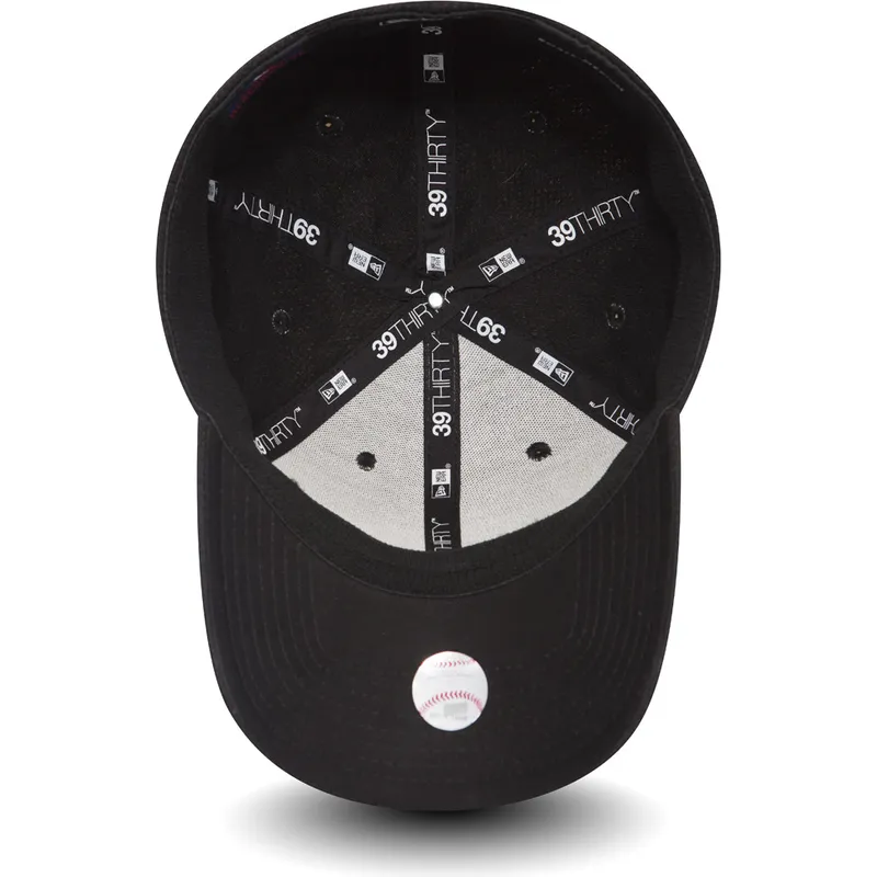 petten-gebogen-zwart-fitted-voor-kinderen-39thirty-rubber-prime-van-new-york-yankees-mlb-van-new-era