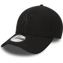 petten-gebogen-zwart-fitted-voor-kinderen-39thirty-rubber-prime-van-new-york-yankees-mlb-van-new-era