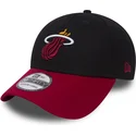 petten-gebogen-zwart-fitted-39thirty-black-base-van-miami-heat-nba-van-new-era