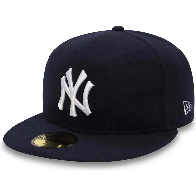 petten-plat-marineblauw-fitted-59fifty-camel-hair-van-new-york-yankees-mlb-van-new-era