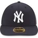 petten-gebogen-marineblauw-fitted-59fifty-low-profile-authentic-van-new-york-yankees-mlb-van-new-era