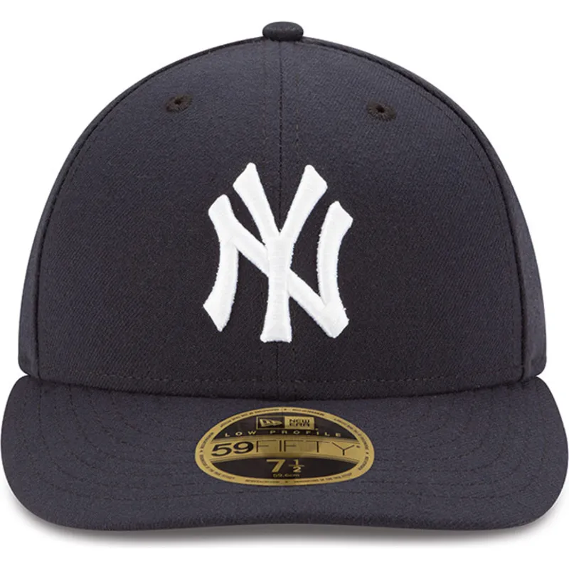 petten-gebogen-marineblauw-fitted-59fifty-low-profile-authentic-van-new-york-yankees-mlb-van-new-era