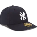 petten-gebogen-marineblauw-fitted-59fifty-low-profile-authentic-van-new-york-yankees-mlb-van-new-era