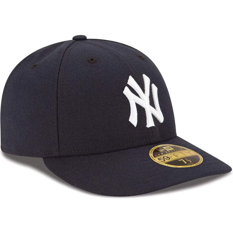petten-gebogen-marineblauw-fitted-59fifty-low-profile-authentic-van-new-york-yankees-mlb-van-new-era