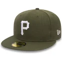 petten-plat-groen-fitted-59fifty-seasonal-heather-van-pittsburgh-pirates-mlb-van-new-era