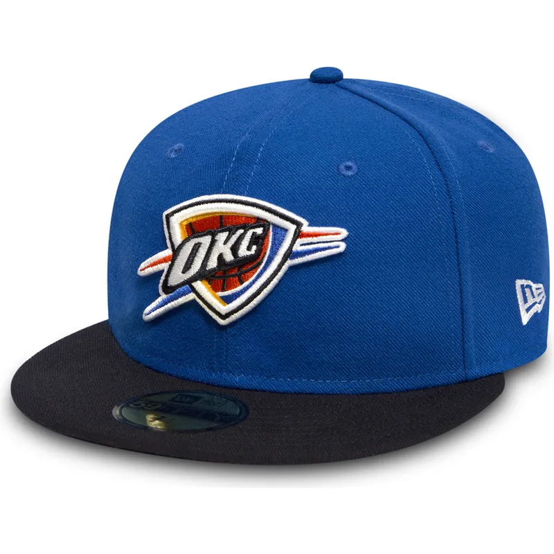 petten-plat-blauw-fitted-59fifty-van-oklahoma-city-thunder-nba-van-new-era