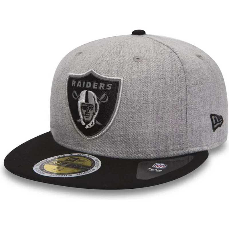 petten-plat-grijs-fitted-59fifty-reflective-heather-van-las-vegas-raiders-nfl-van-new-era