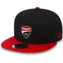 petten-plat-zwart-snapback-9fifty-snaparch-van-ducati-motor-motogp-van-new-era