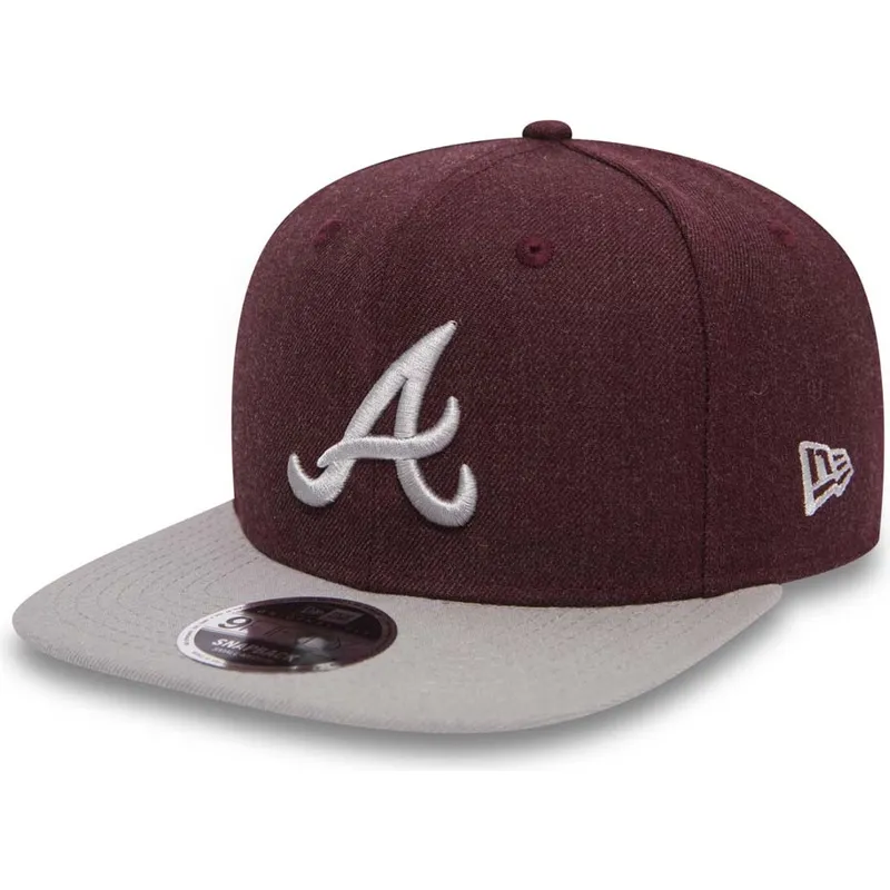 petten-plat-rood-snapback-9fifty-seasonal-heather-van-atlanta-braves-mlb-van-new-era