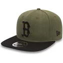 petten-plat-groen-snapback-9fifty-seasonal-heather-van-boston-red-sox-mlb-van-new-era