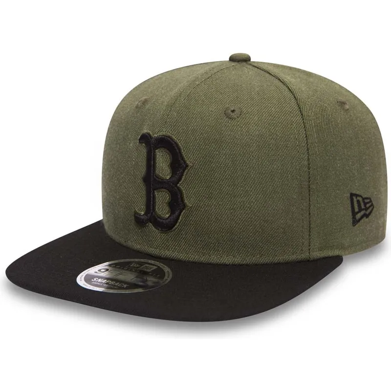 petten-plat-groen-snapback-9fifty-seasonal-heather-van-boston-red-sox-mlb-van-new-era