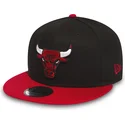 petten-plat-zwart-snapback-9fifty-van-chicago-bulls-nba-van-new-era