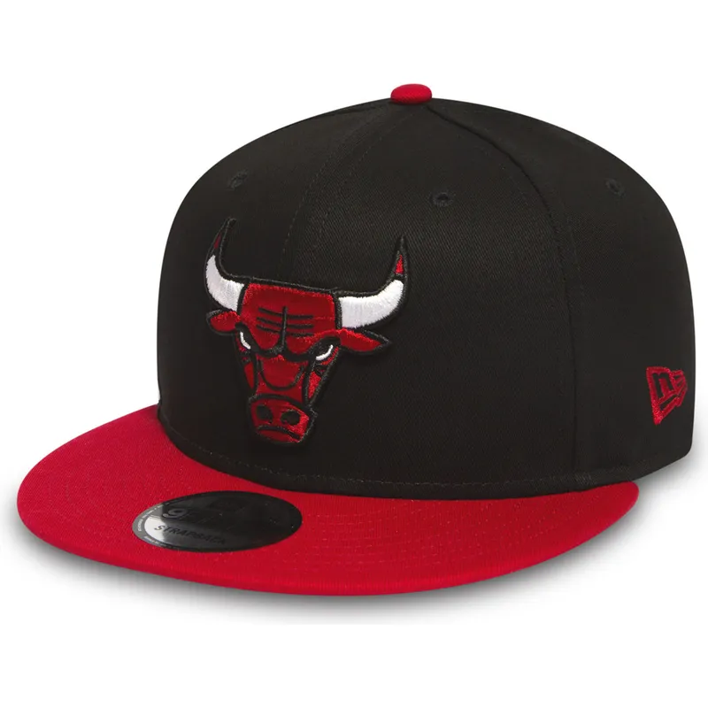 petten-plat-zwart-snapback-9fifty-van-chicago-bulls-nba-van-new-era