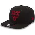 petten-plat-zwart-snapback-9fifty-chain-stitch-van-chicago-bulls-nba-van-new-era