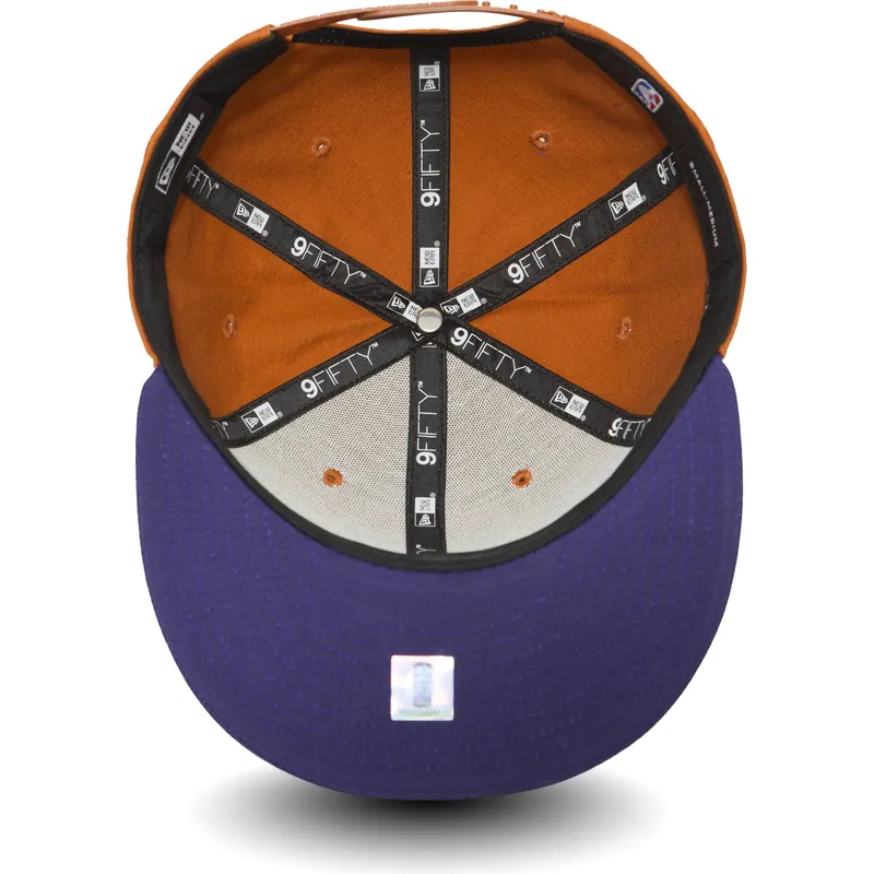 petten-plat-oranje-snapback-9fifty-van-phoenix-suns-nba-van-new-era